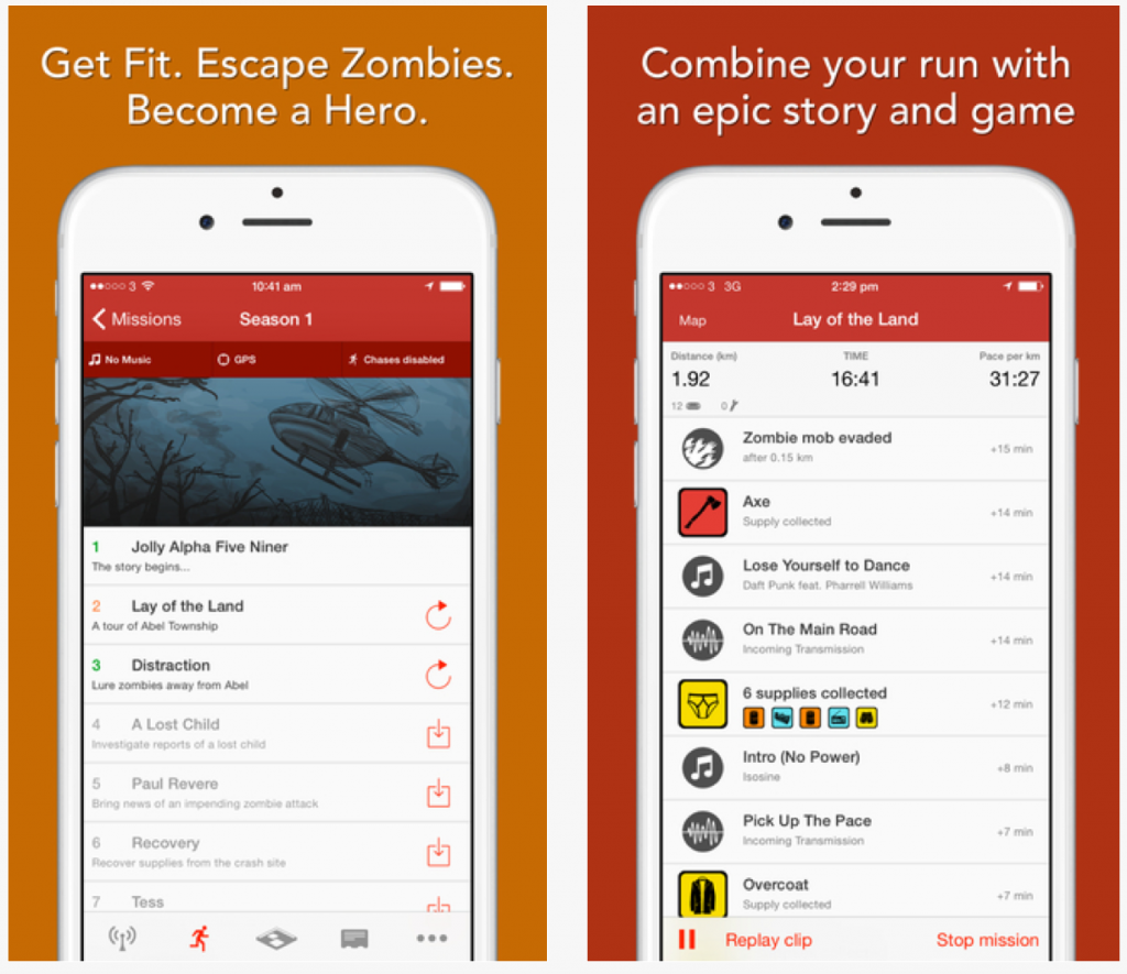 Fitness Apps: Zombies, Run! 3