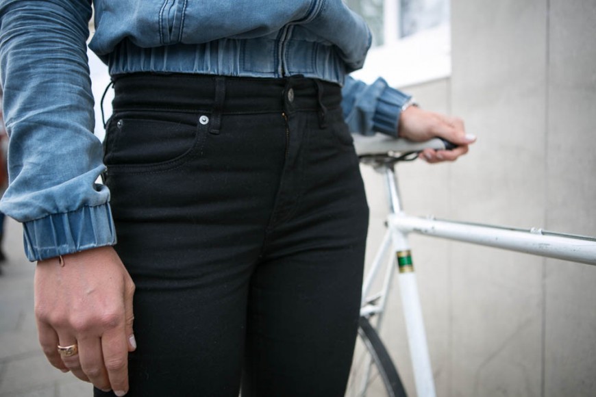 fahrrad regenhose die wie eine jeans