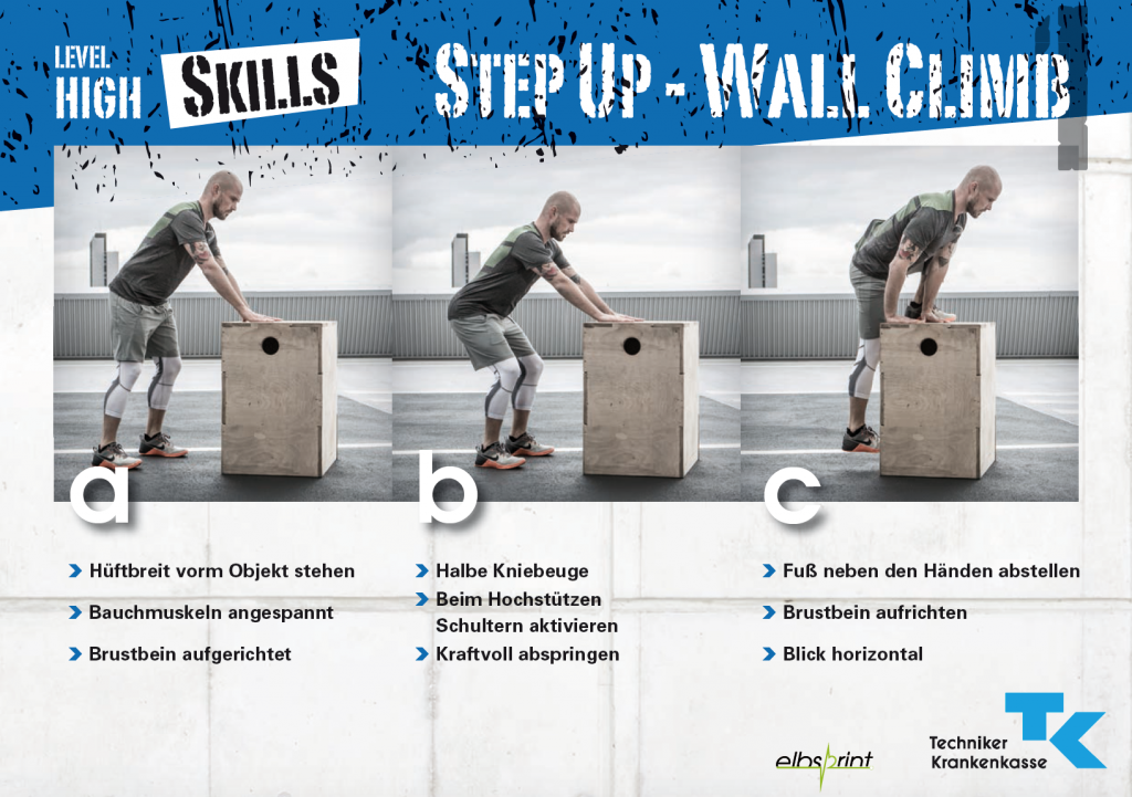 Urbanathlon Workout Woche 2 mit Zirkeltraining - Step Up Wall Climb