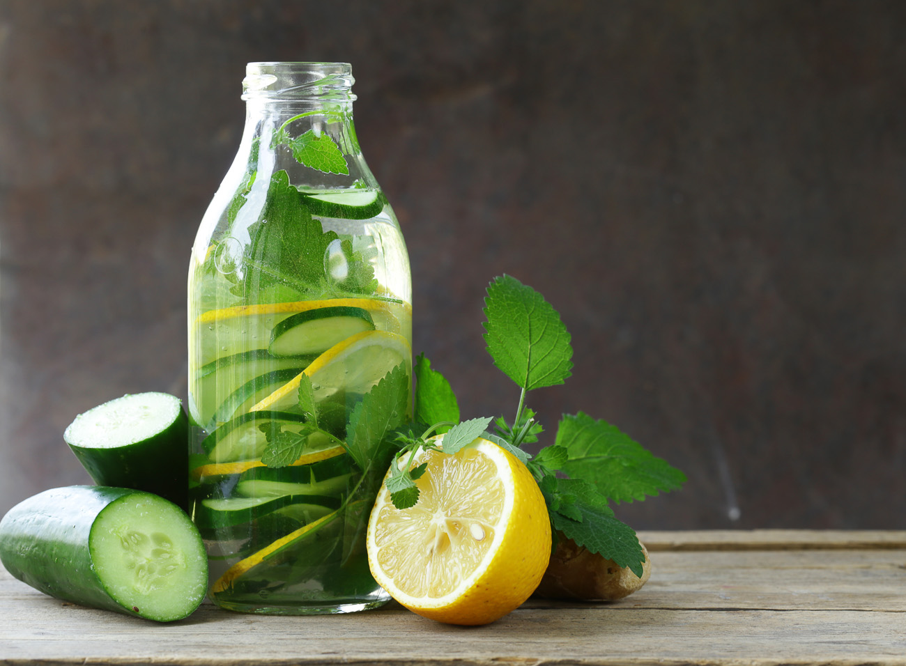 Detox Wasser Rezept mit Gurke und Zitrone