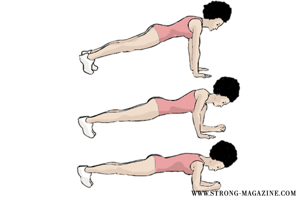 Zirkeltraining Übungen für den Bauch: Military Plank - Bootcamp Fitness Übungen