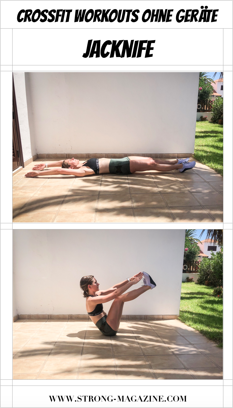Jacknife Sit Ups - eine Erweiterung des klassischen Sit-Ups - typische CrossFit Übung ohne Geräte